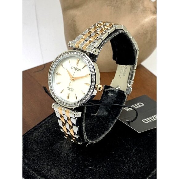 Citizen Women's Watch ER0216-67D Quartz White Mother of Pearl Dial Two Tone - Picture 2 of 13